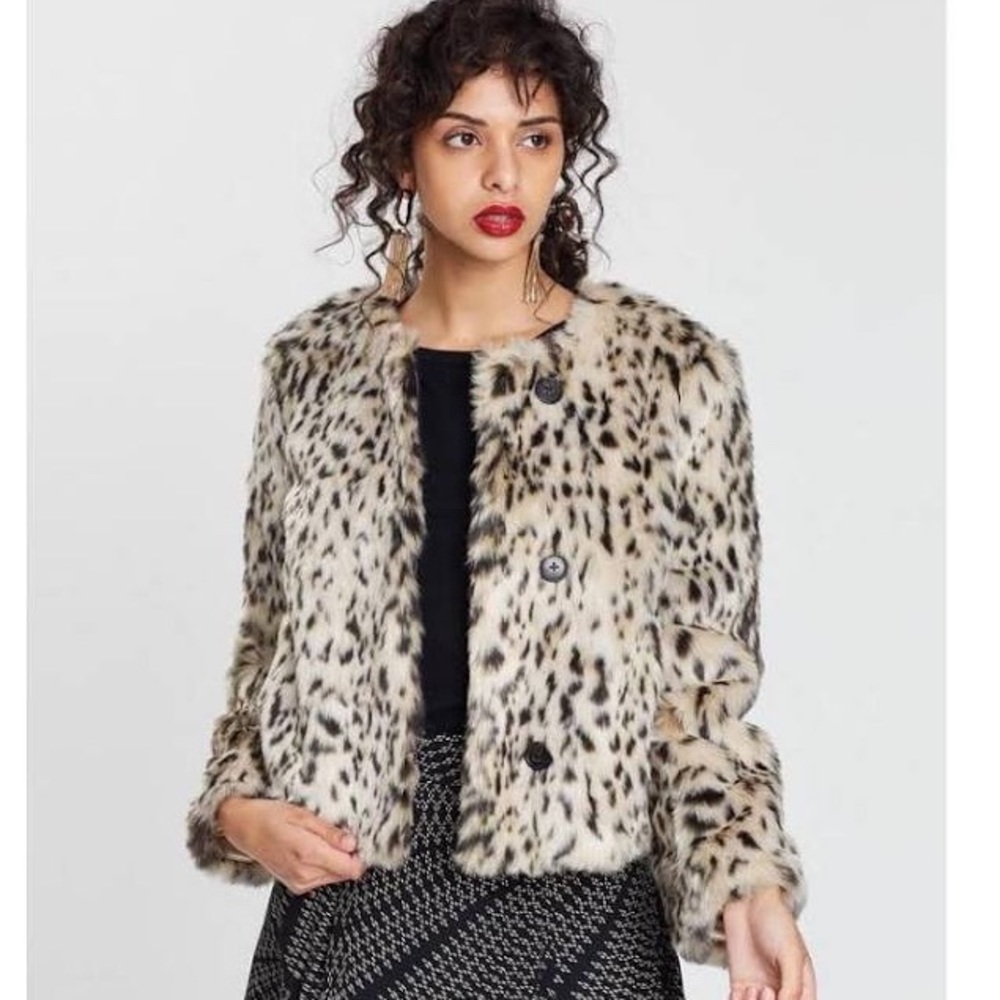 NWT J. Crew Faux Fur Jacket